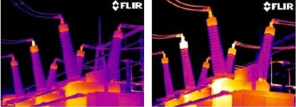 Análisis termográfico transformador industrial